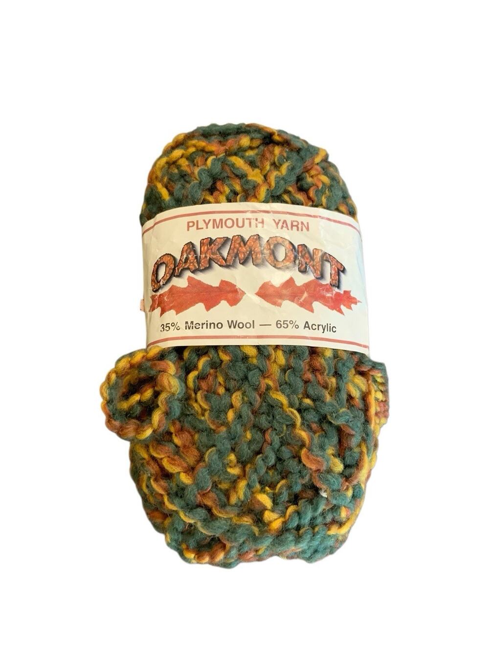 Plymouth Yarn Oakmont Merino Wool Acrylic Blend Green Yellow Wine Variegated
